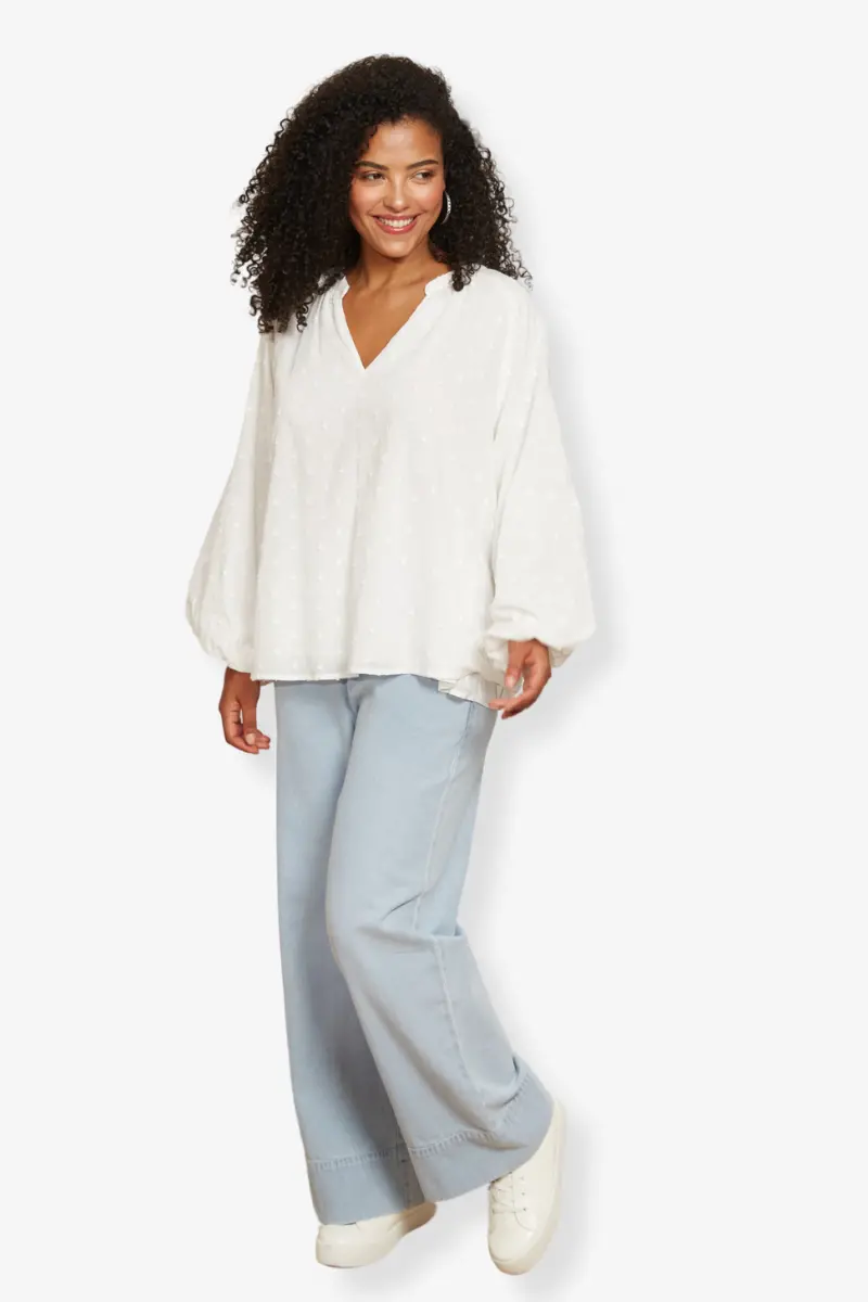 Eb & Ive - Zephyr Blouse - Opal 1