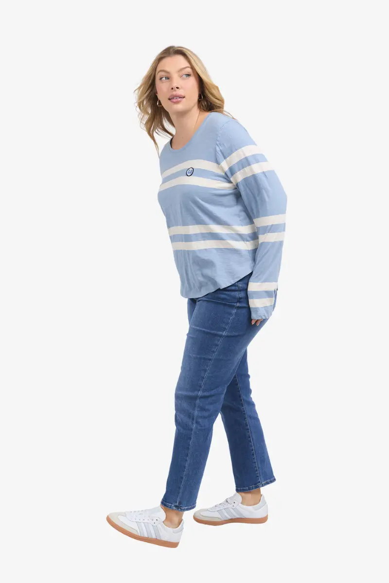 Elm - Allegra Long Sleeve Tee - Steel 1