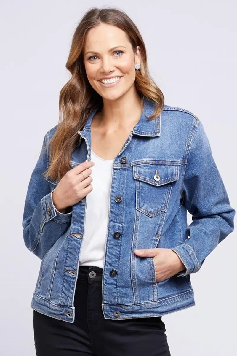 Elm - Angie Denim Jacket - Blue 1