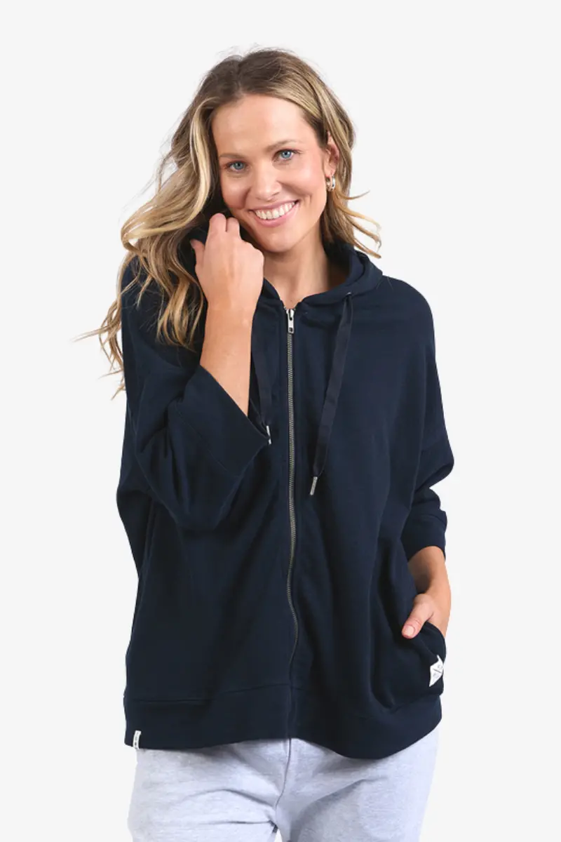 Elm - Beachy Zip Hoody - Navy 1