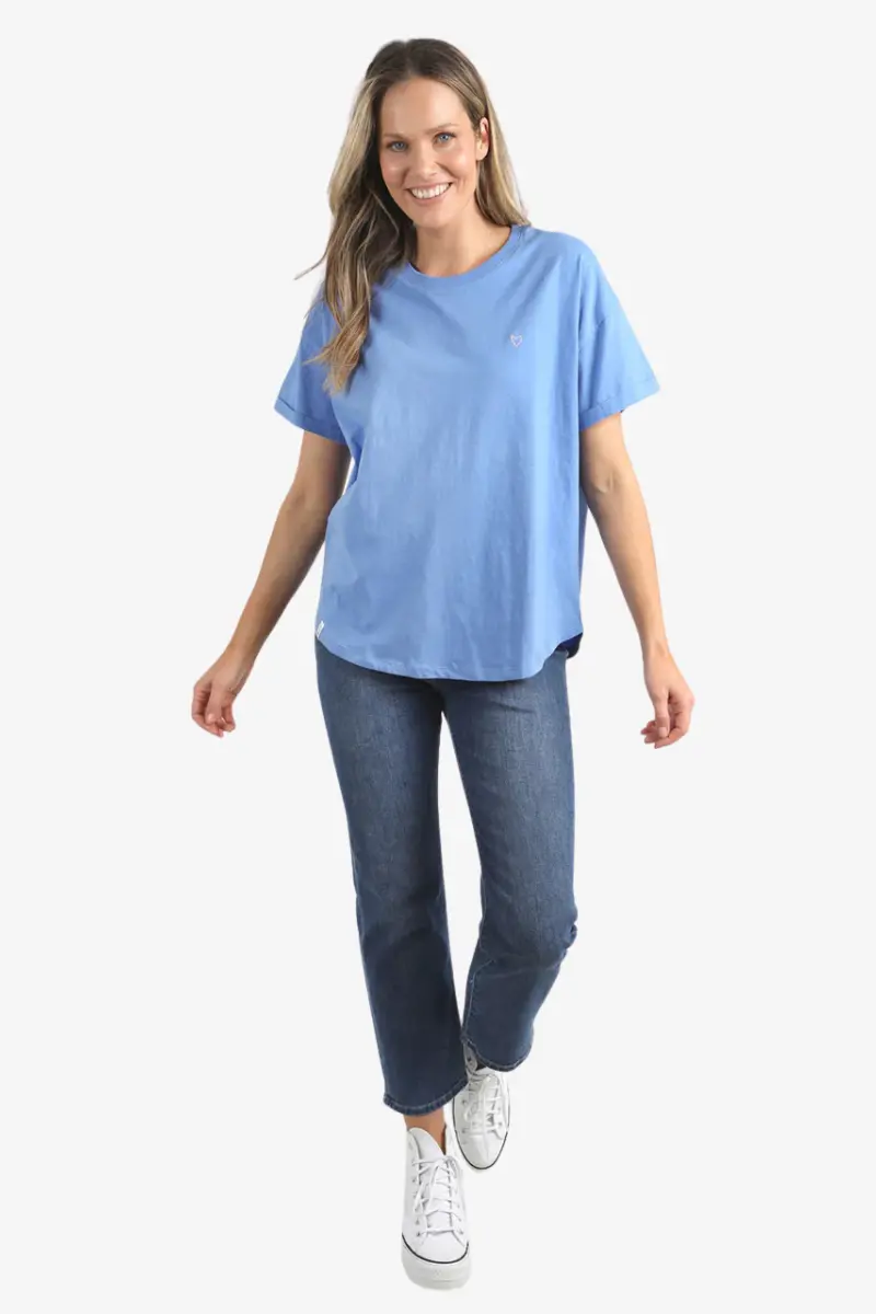 Elm - Halli Short Sleeve Tee - Cerulean Blue 1