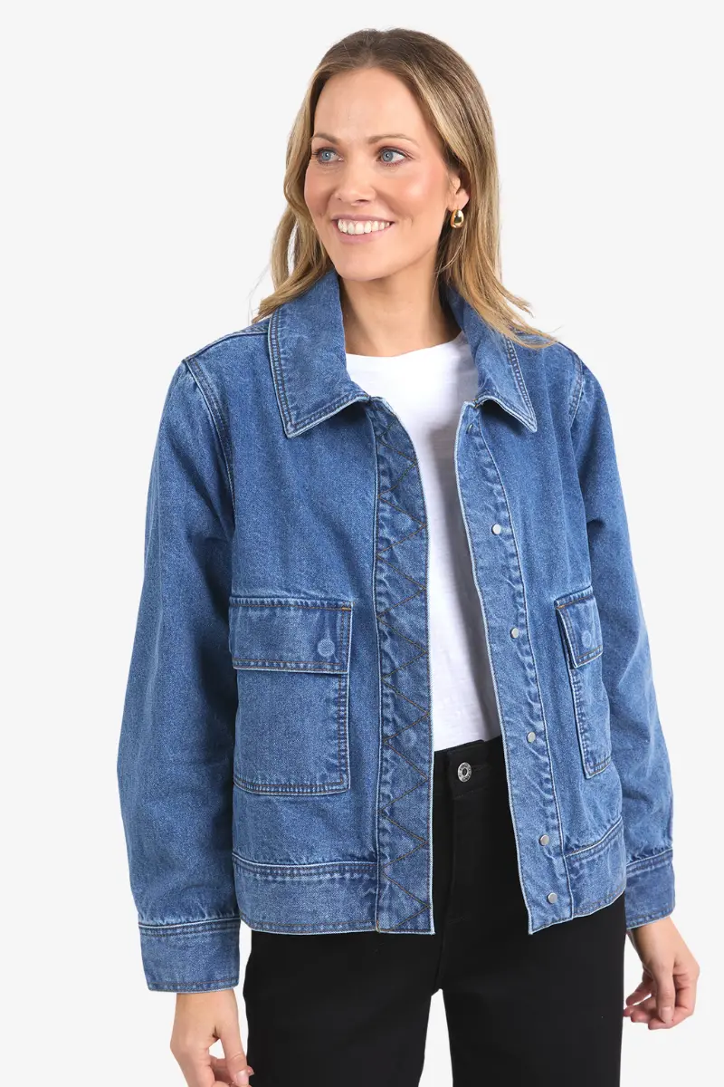 Elm - Hunter Denim Jacket - Mid Blue 1