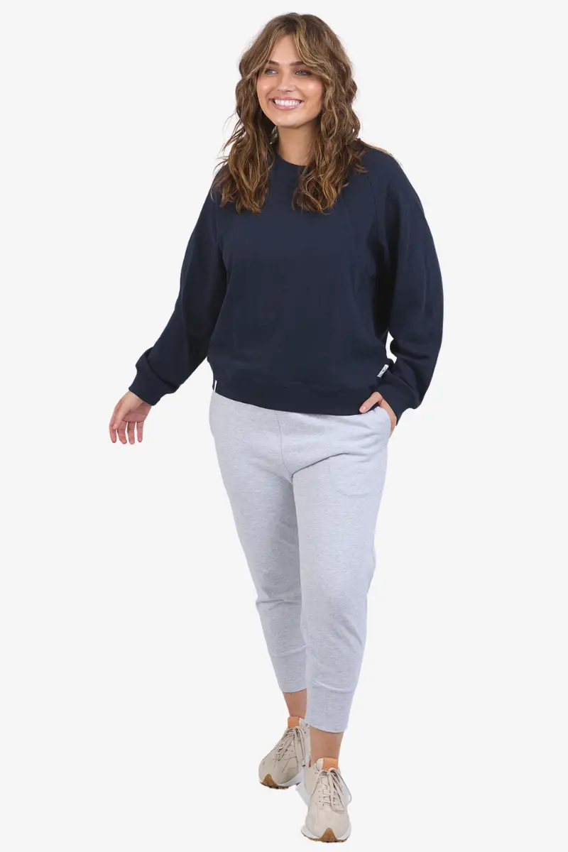 Elm - Kinsley L/S Sweat - Navy 1
