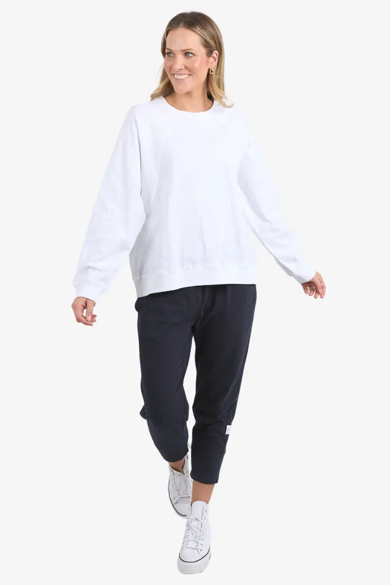 Elm - Kinsley L/S Sweat - White 1