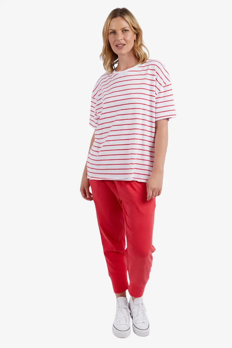 Elm - Winona Stripe Tee - Red & White Stripe 1