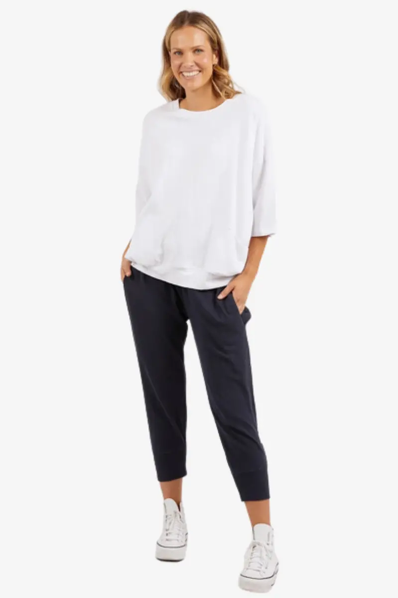 Elm - Fundamental Mazie Sweat - White 1