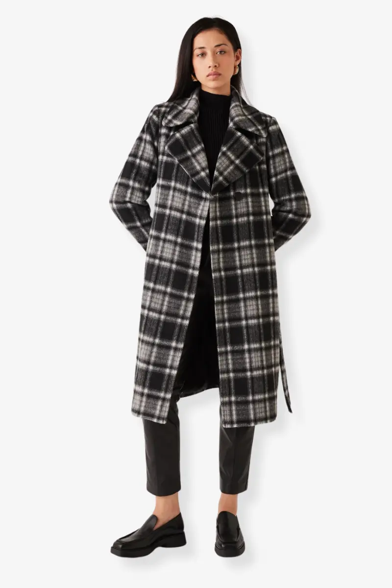 Esmaee - Concrete Coat - Black Check 1