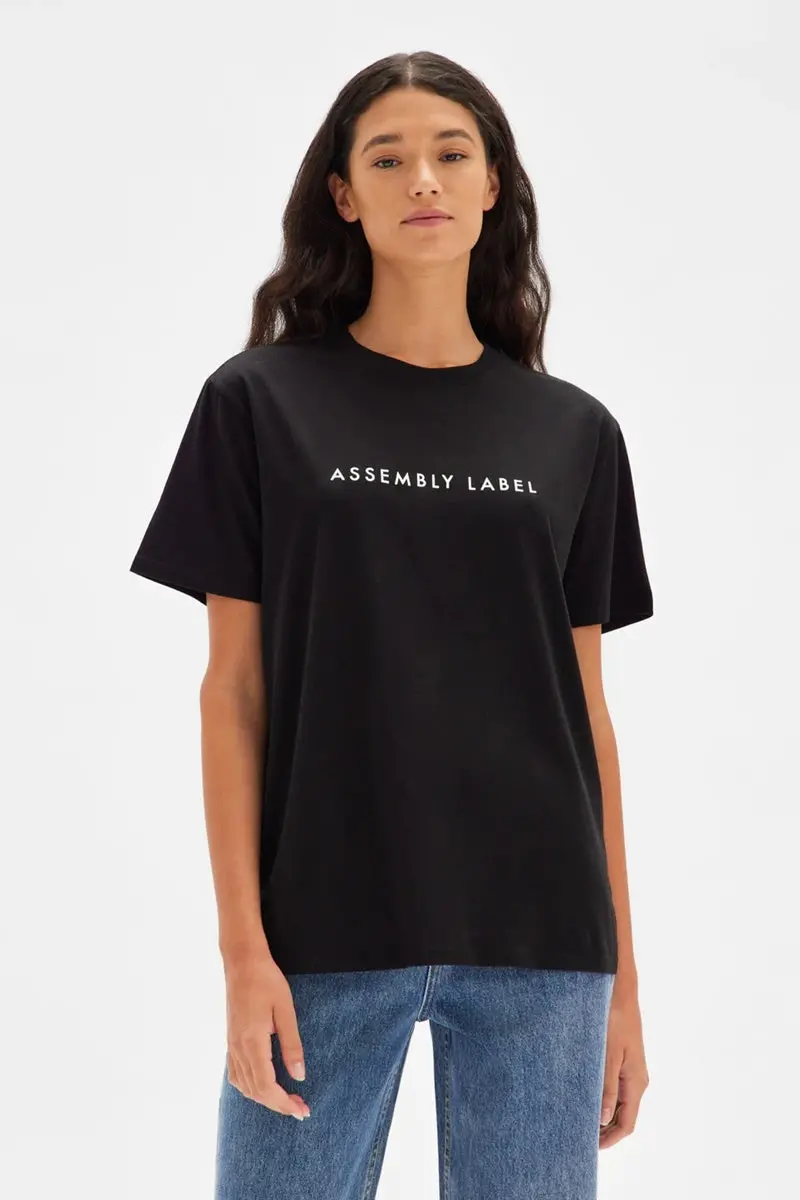 Assembly Label - Everyday Organic Logo Tee - True Black 1