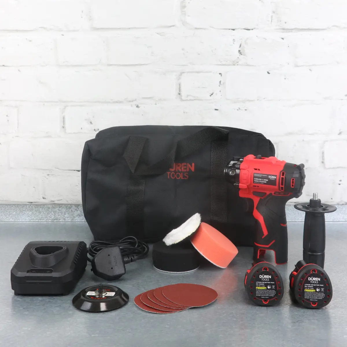 Düren Tools 75Mm Cordless 2 Speed Polisher 1