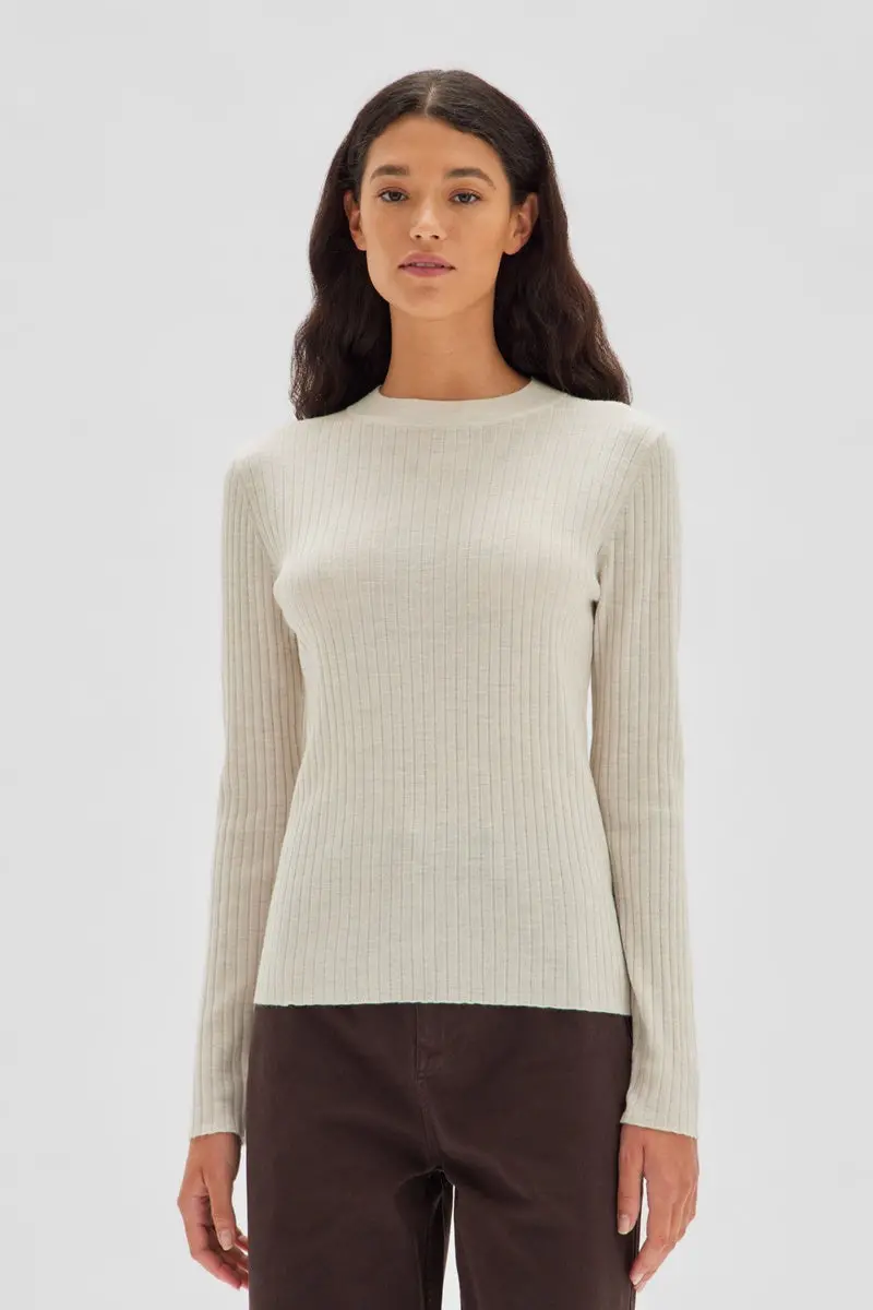 Assembly Label - Mia Long Sleeve Knit - Cream 1