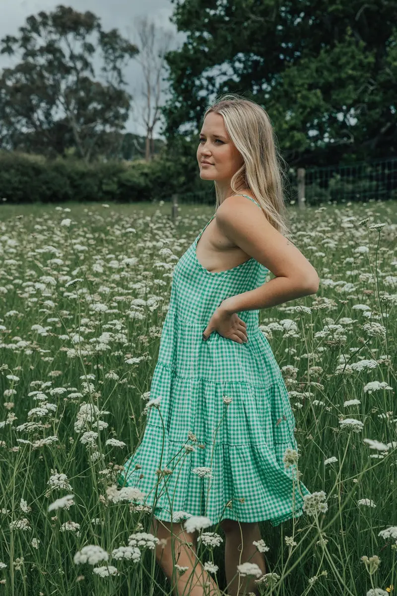 Ivy + Jack - Garden Dress - Green Gingham 1