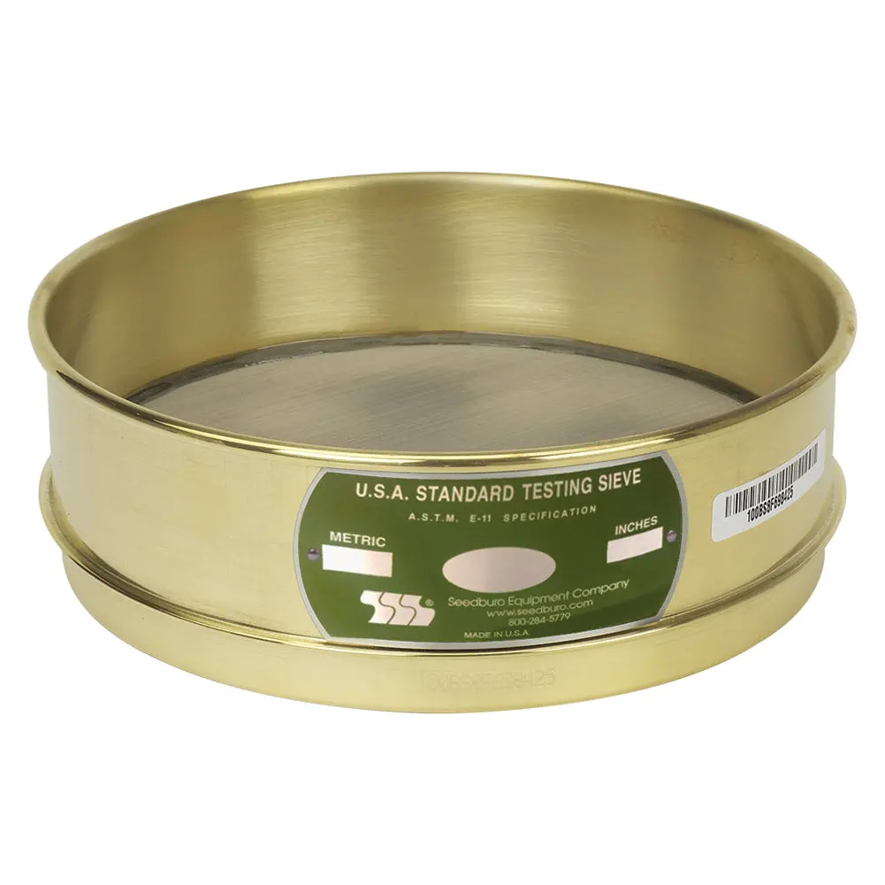 U.S. Testing Sieves 8" Full Height Brass Frame 6