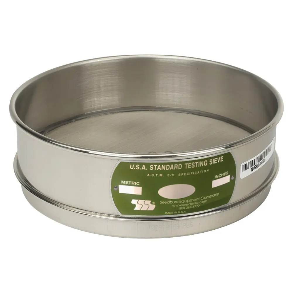 U.S. Testing Sieves 8" Full Height Stainless Steel Frame 1