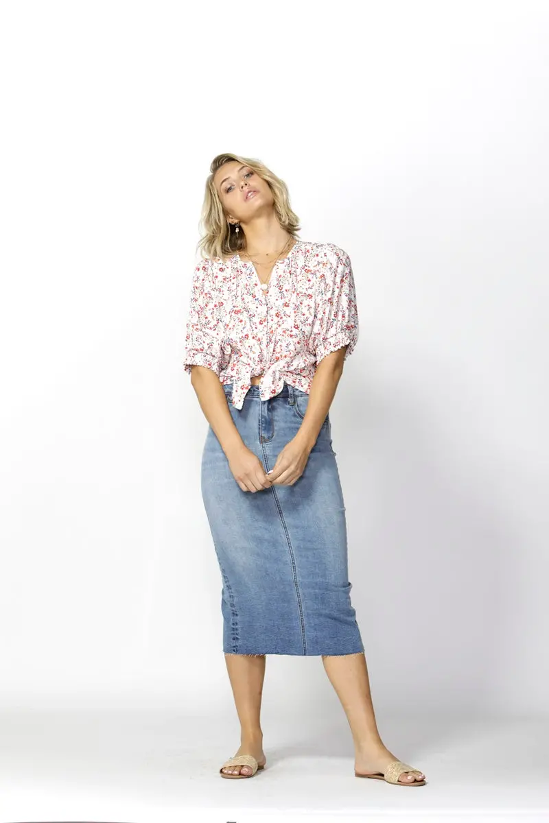 Fate + Becker - Love Game Blouse - Tokyo Blues 1