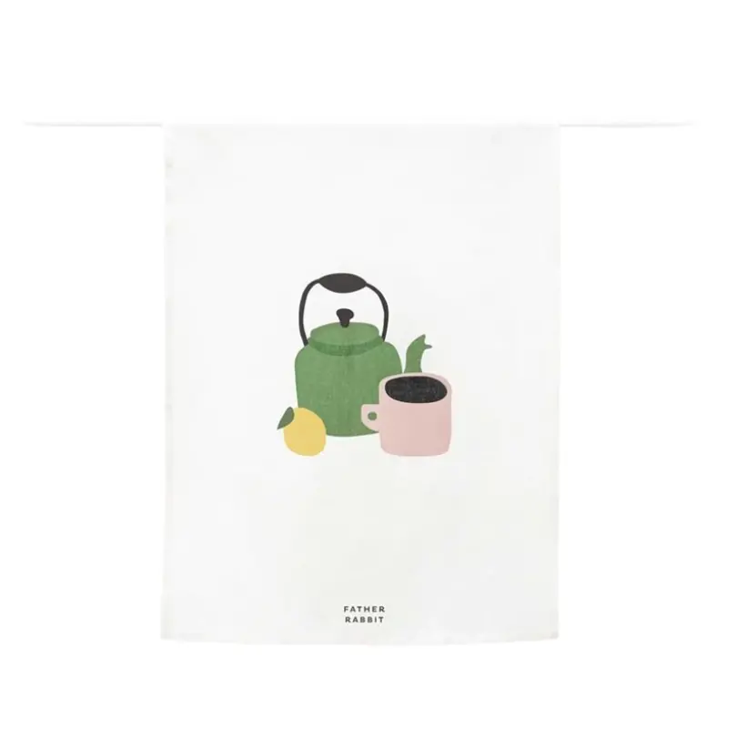 Father Rabbit - Tea Towel - Teapot 1