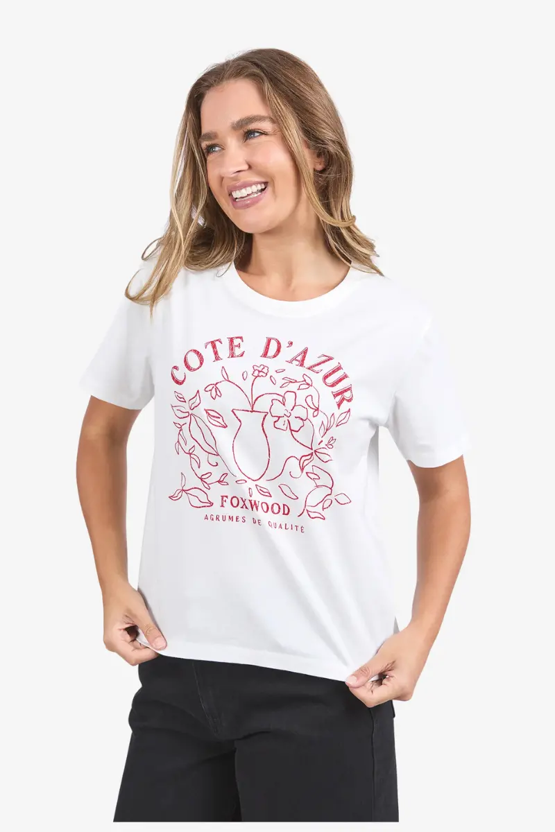 Foxwood - Cote D'azur Tee - Vintage White 1