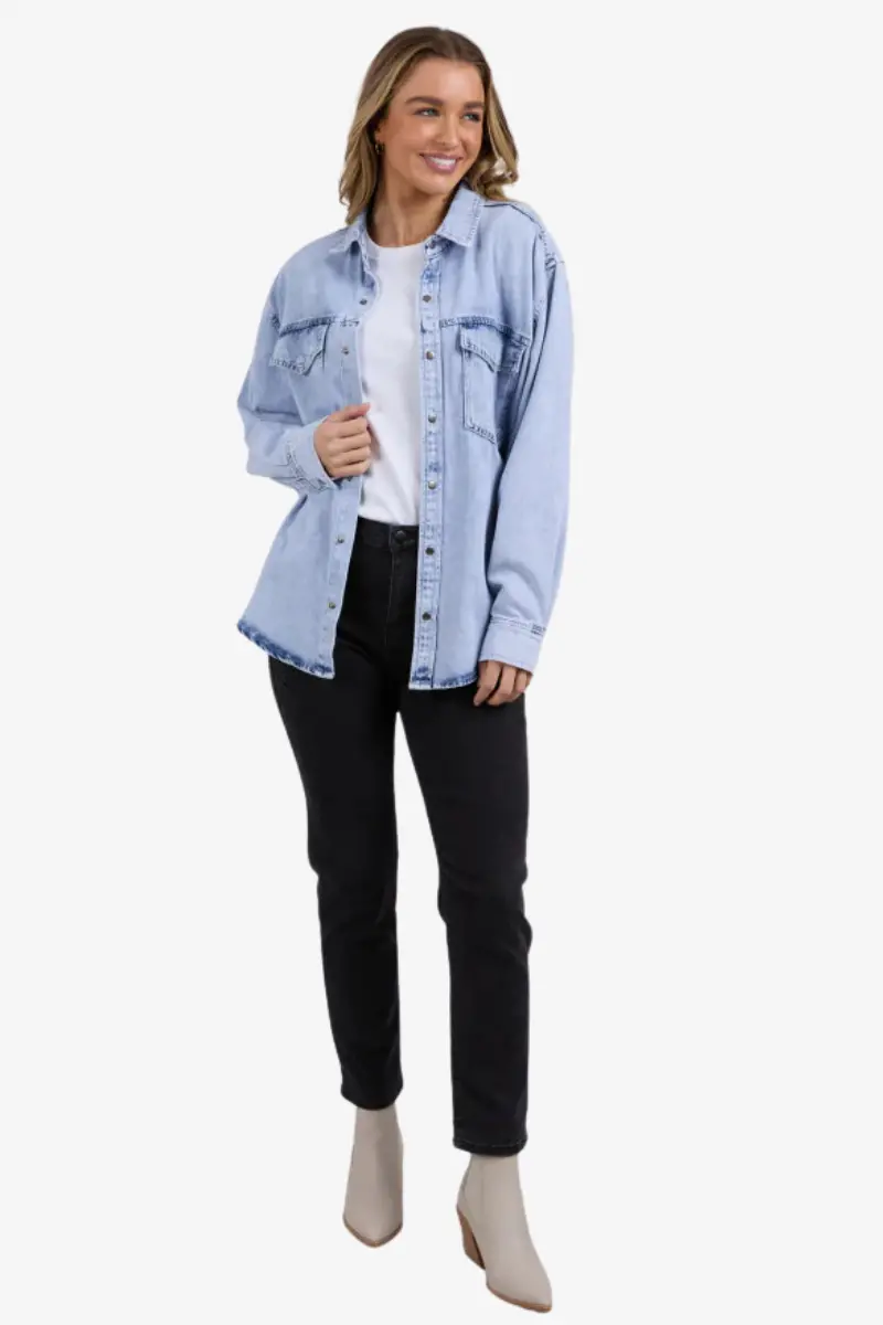 Foxwood - Daisy Overshirt - Light Blue 1
