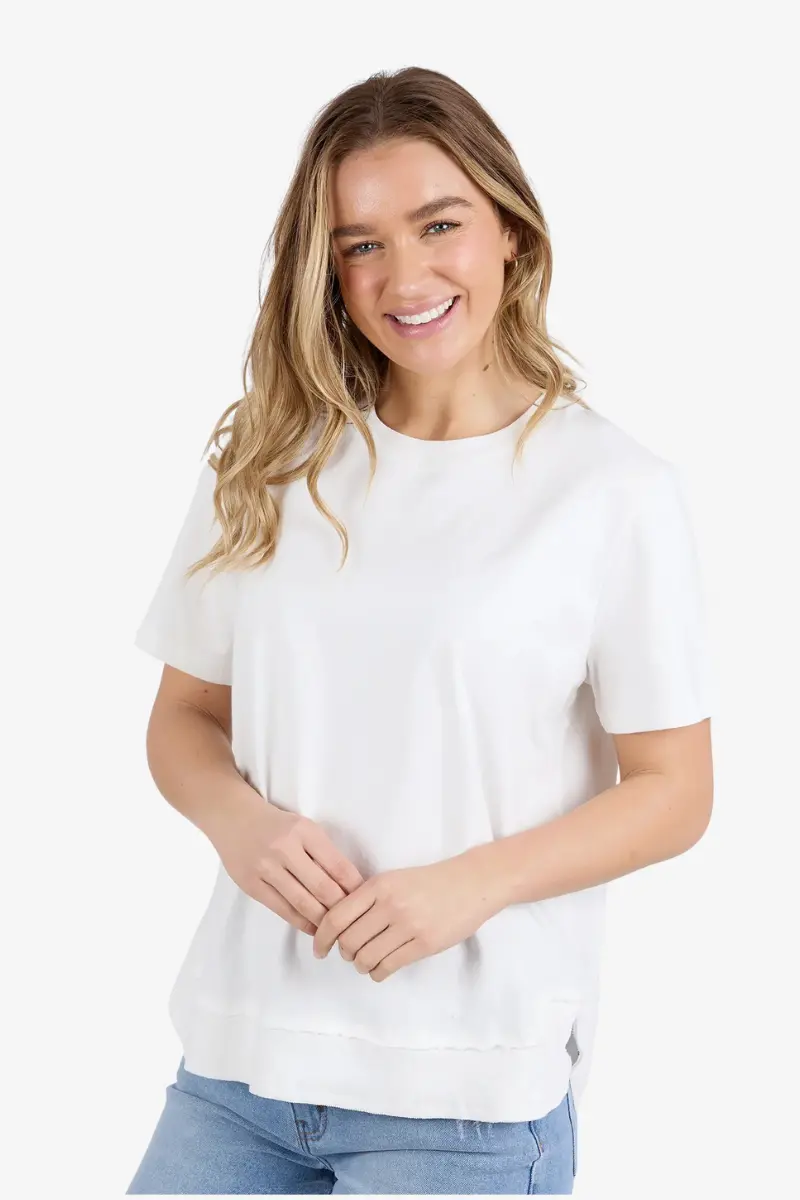 Foxwood - Farrah Short Sleeve Tee - White 1