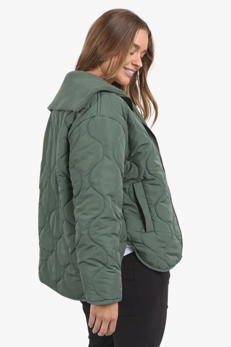 Foxwood - Mellow Quilted Jacket - Khaki 1