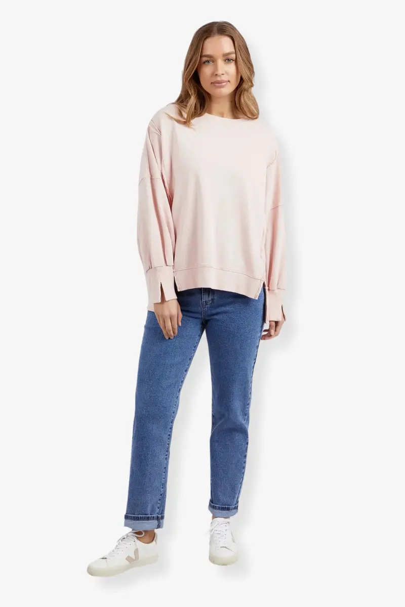 Foxwood - Oversized Crew - Peach Pink 1