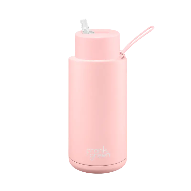 Frank Green - 34Oz Reusable Bottle (Straw) - Blushed 1