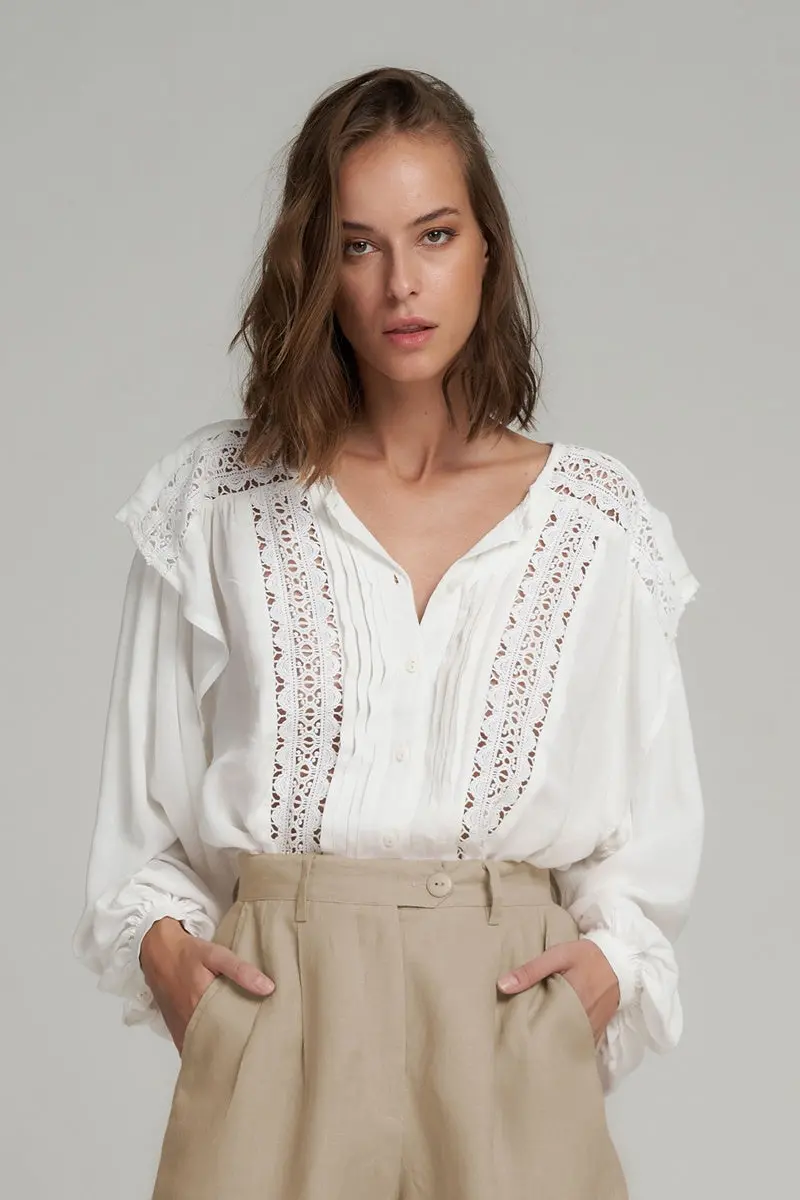 Lilya - January Blouse - Ivory 1