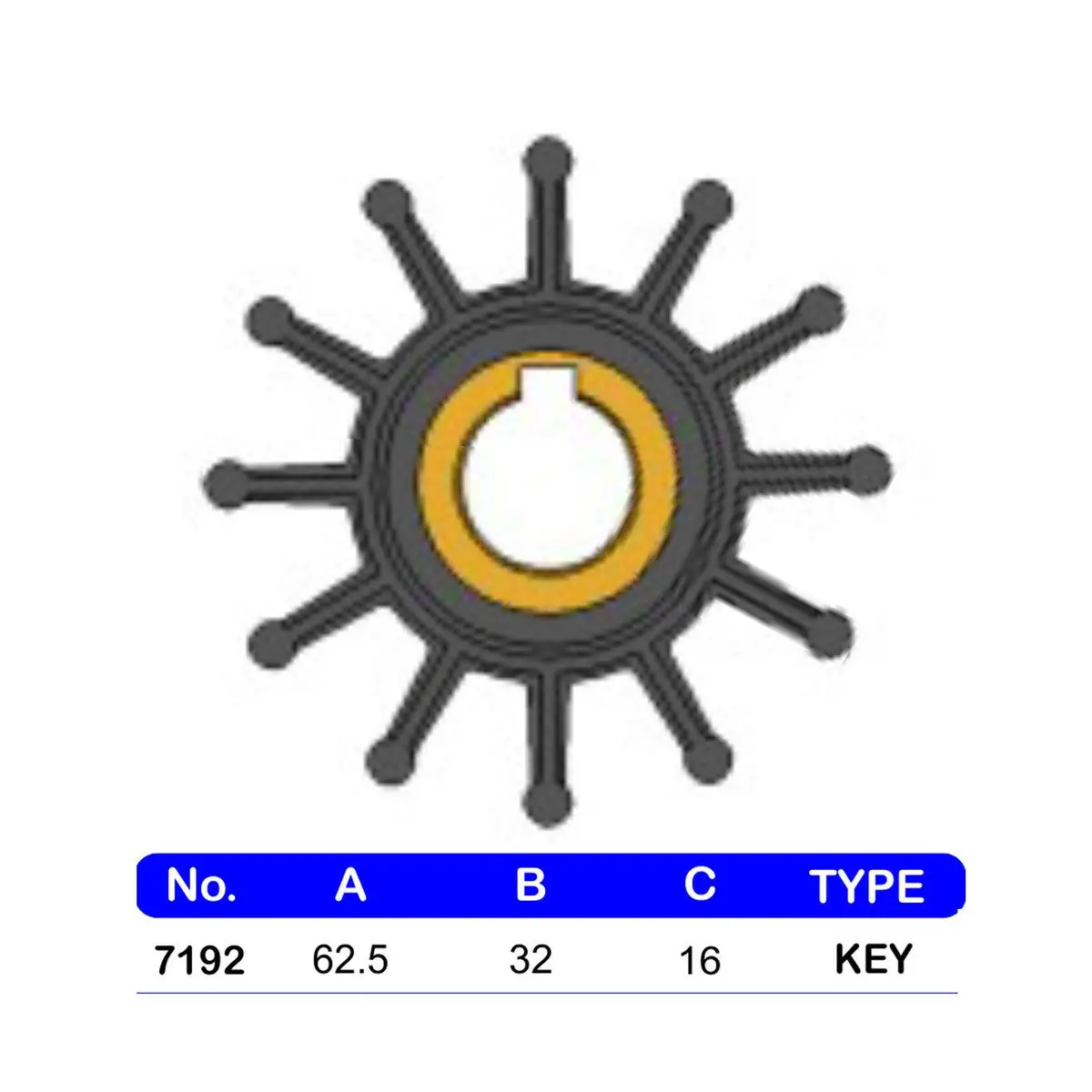7192-01K Jmp Marine Flexible Impeller Kit 1
