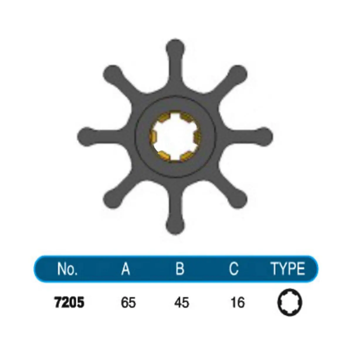 7205-01 Jmp Marine Flexbile Impeller 1