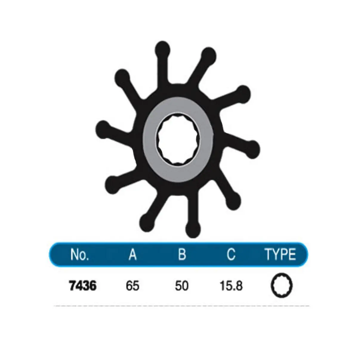 7436-01 Jmp Marine Flexible Impeller 1