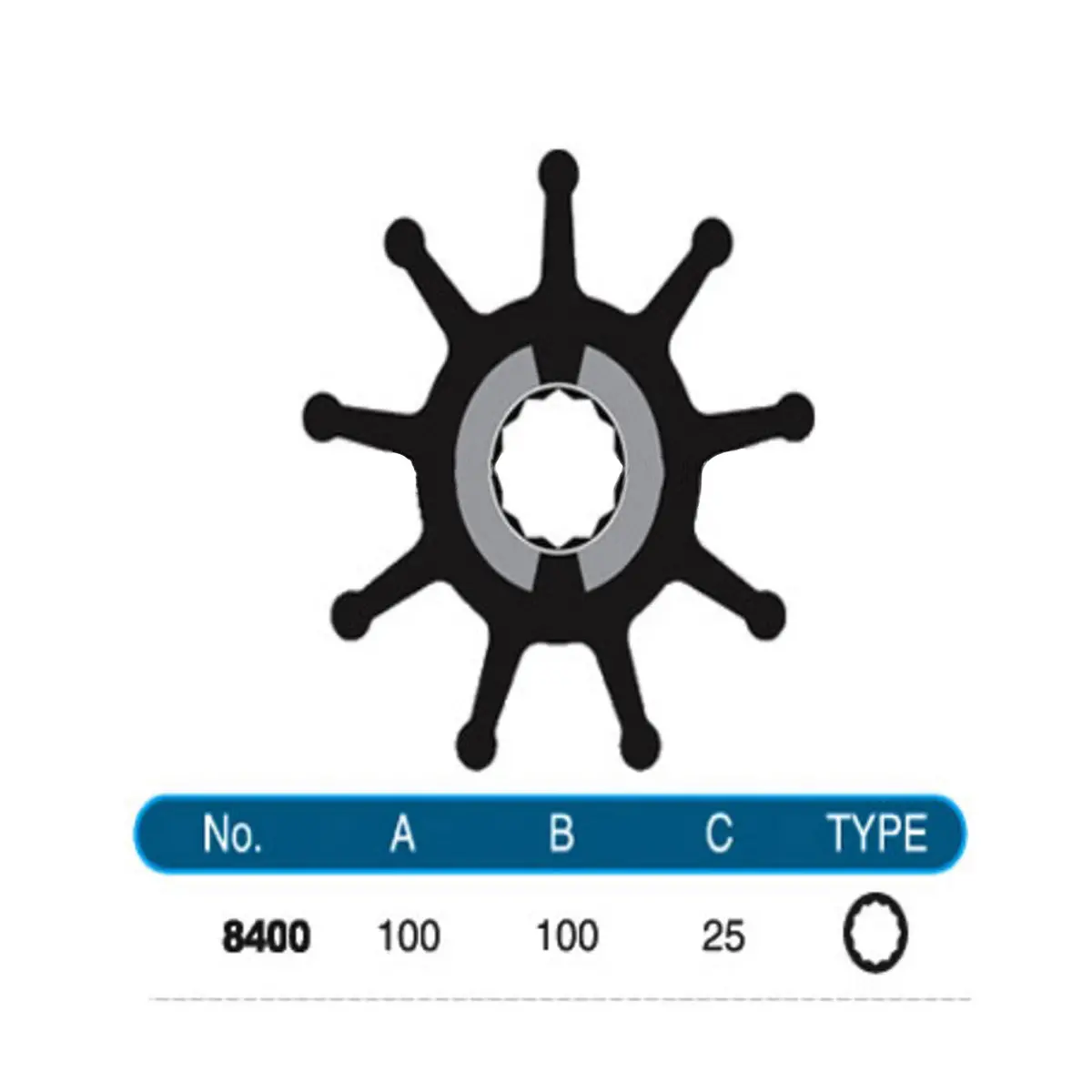 8400-01K Jmp Marine Flexible Impeller Kit 1