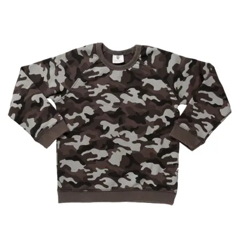 Hoot Kid - Hide Out Sweater - Washed Camo 1