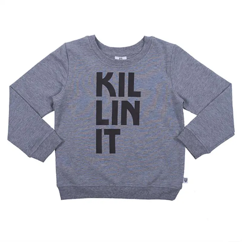 Hoot Kid - Killin It Sweat - Light Grey Marle 1
