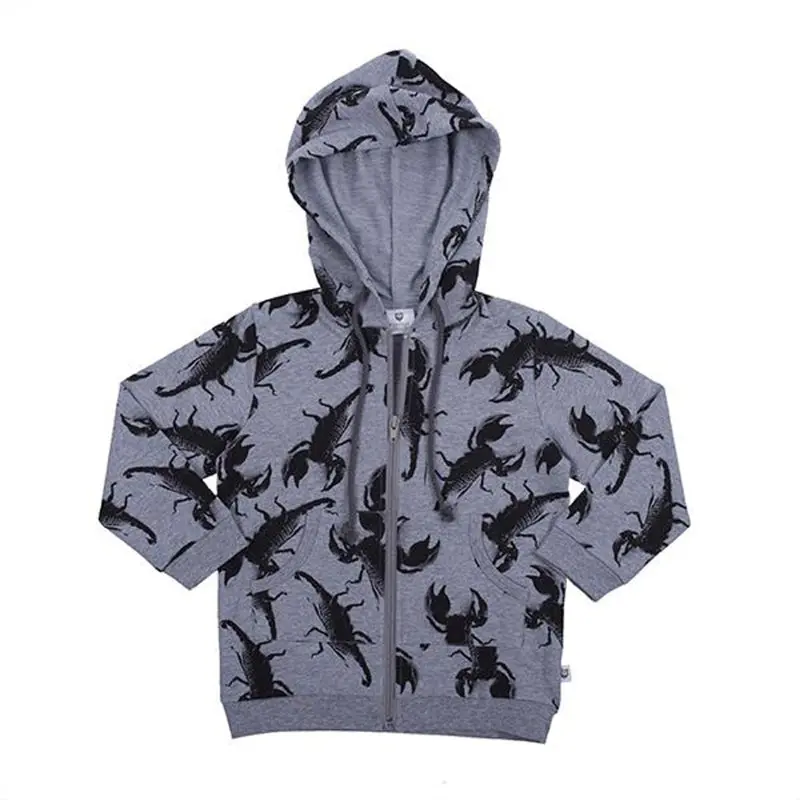 Hoot Kid - Scorpion Hoody - Light Grey Marle 1
