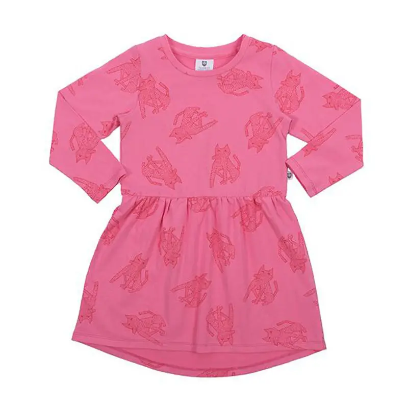 Hoot Kid - Sit Boo Boo Dress - Candy Pink/Red 1
