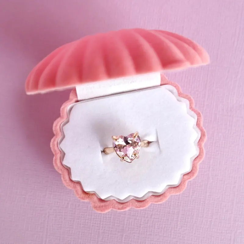 Lauren Hinkley - Crystal Heart Ring W/Shell Box 1