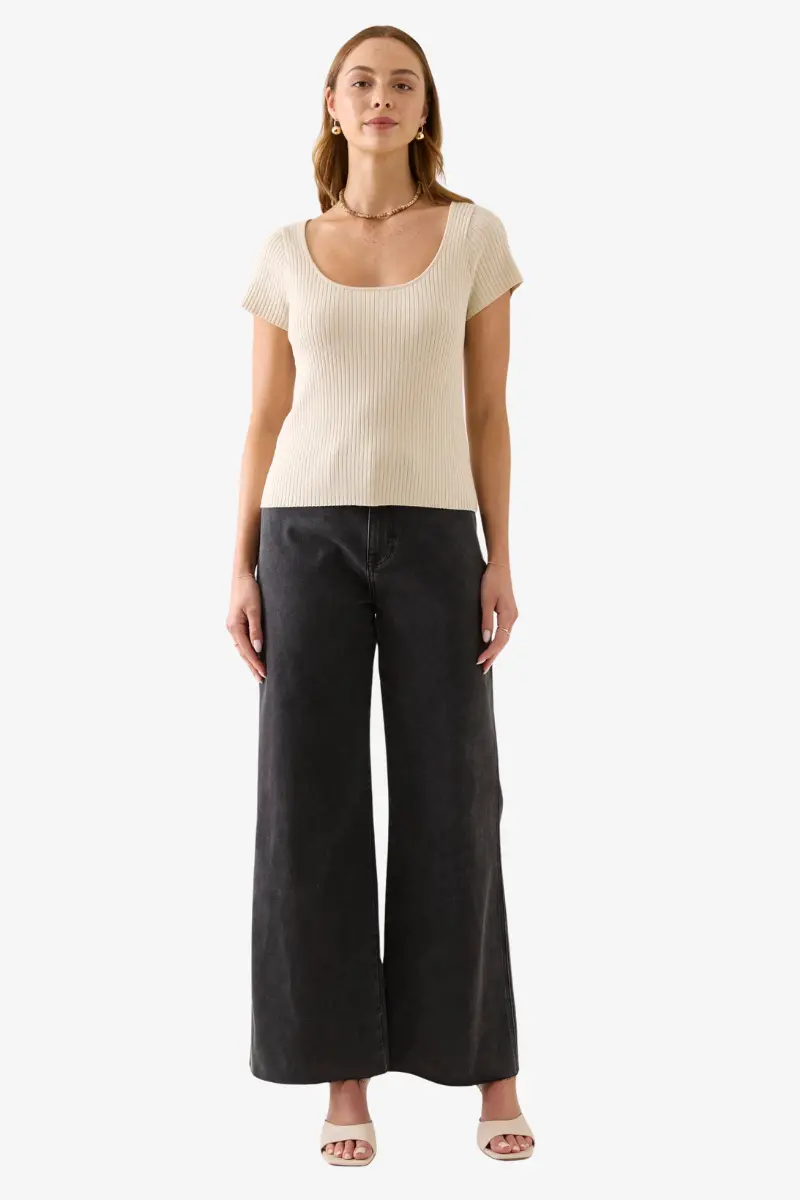 Isle Of Mine - Adele Knit T Shirt - Canvas 1