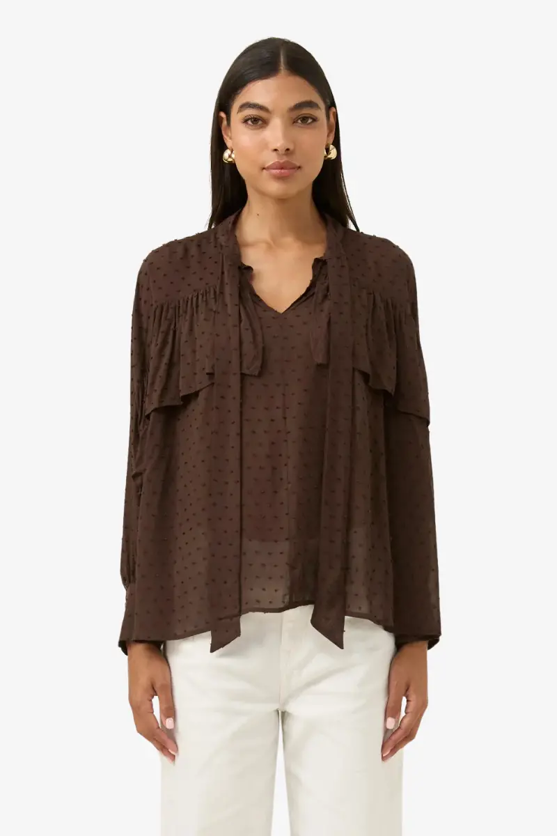 Isle Of Mine - Della Blouse - Chocolate 1