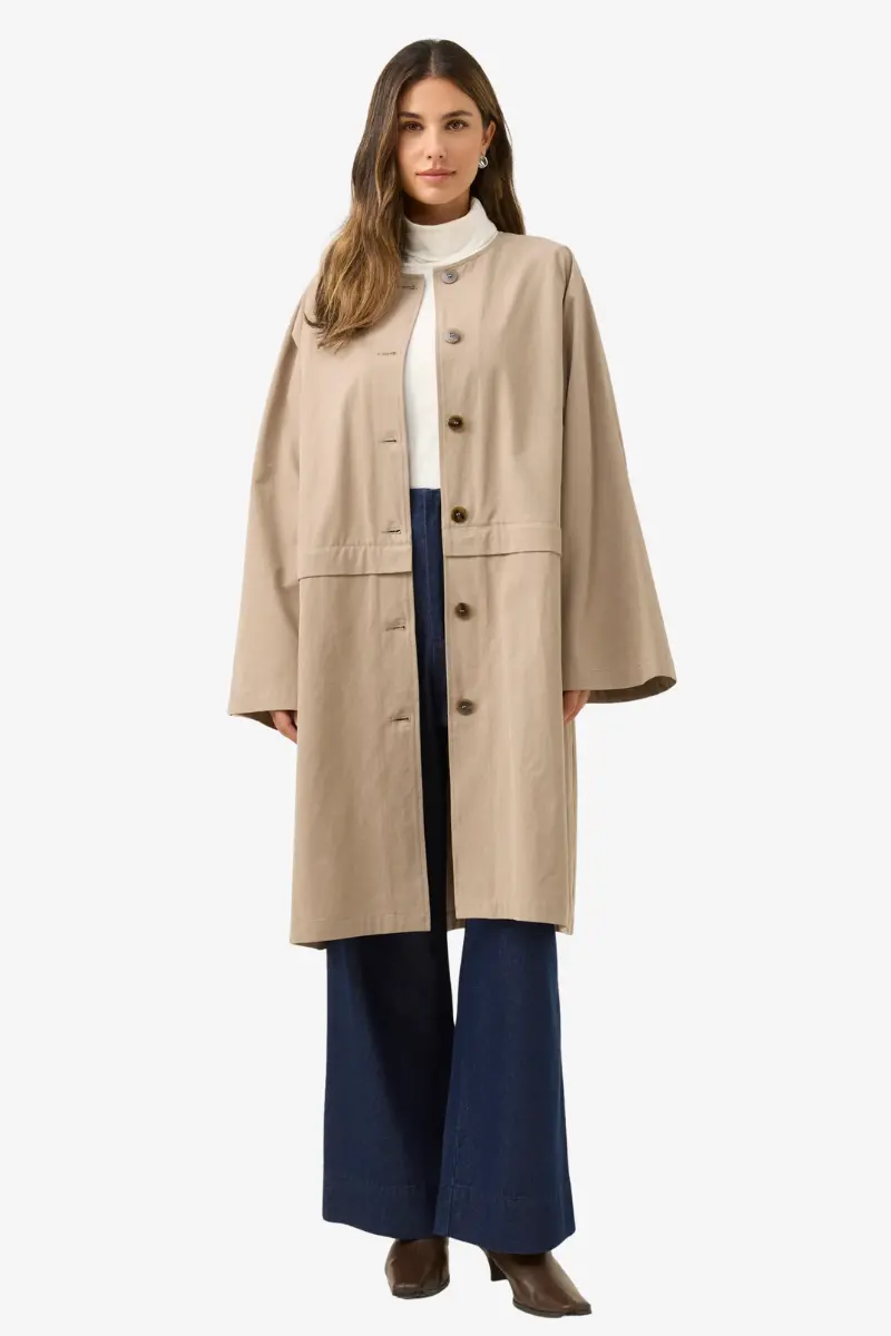 Isle Of Mine - Farida Convertible Coat - Stone 1