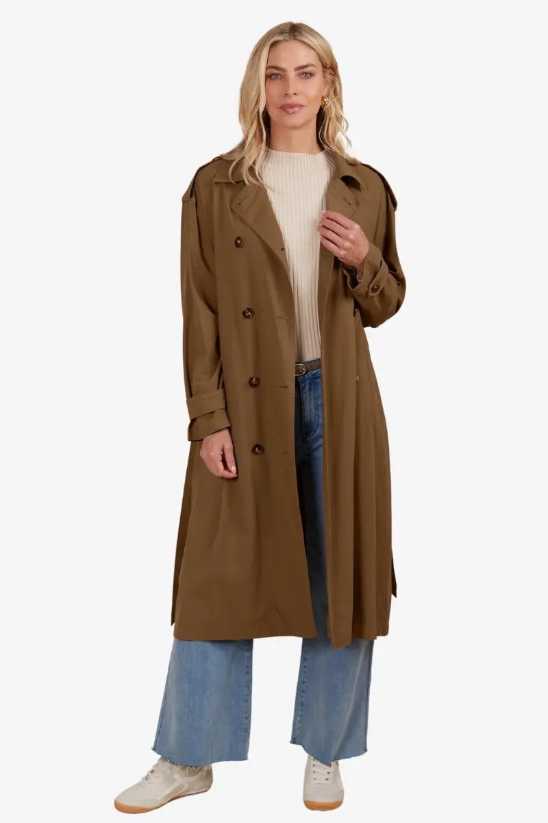 Isle Of Mine - Freya Trench Coat - Toffee 1