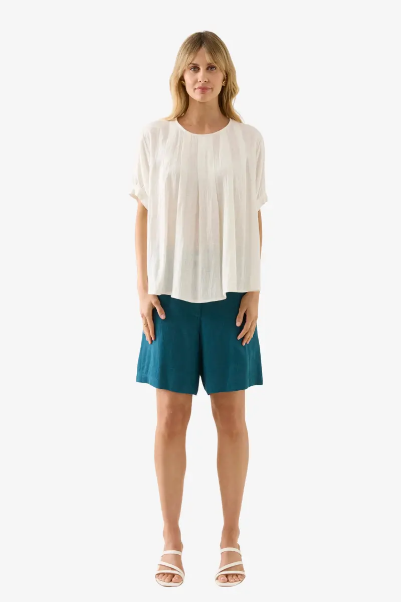 Isle Of Mine - Ingrid Pleat Top - Lotus 1