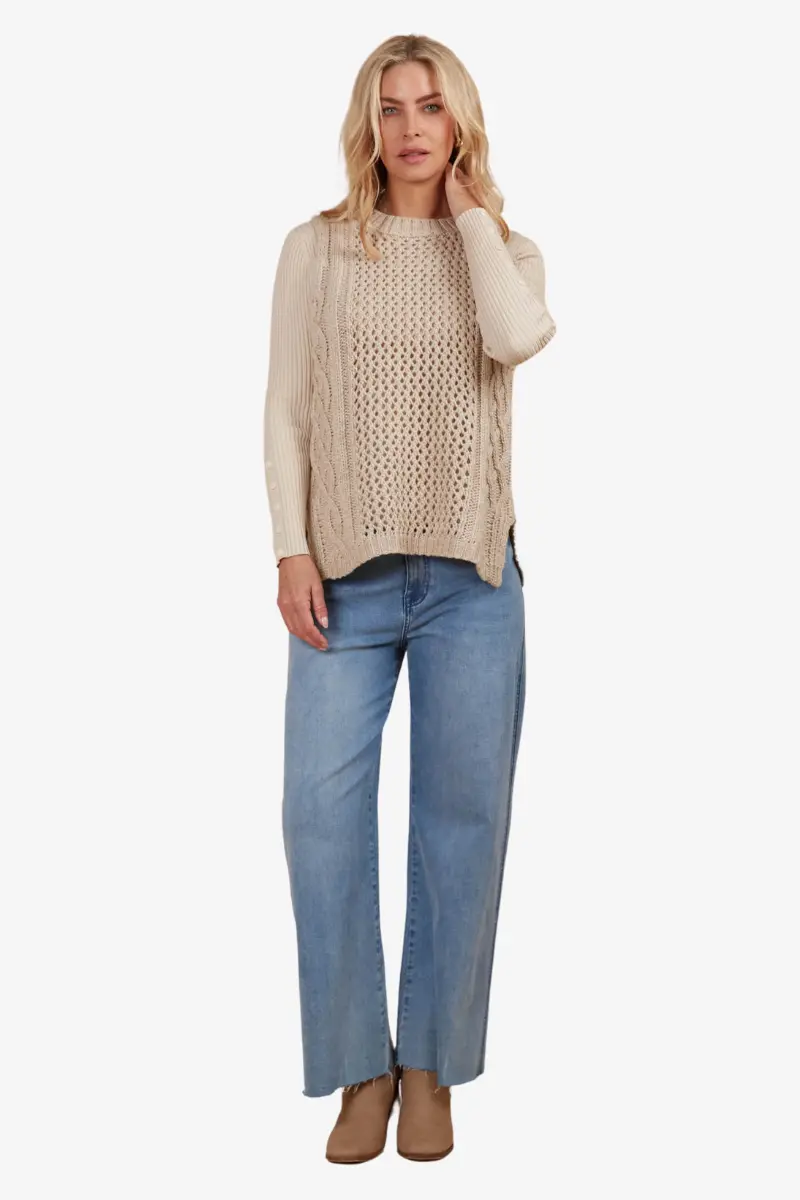 Isle Of Mine - Luna Knit Vest - Canvas 1