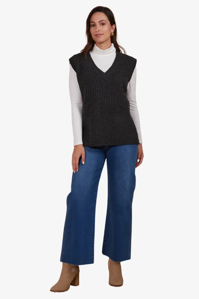 Isle Of Mine - Miru Knit Vest - Ash 1