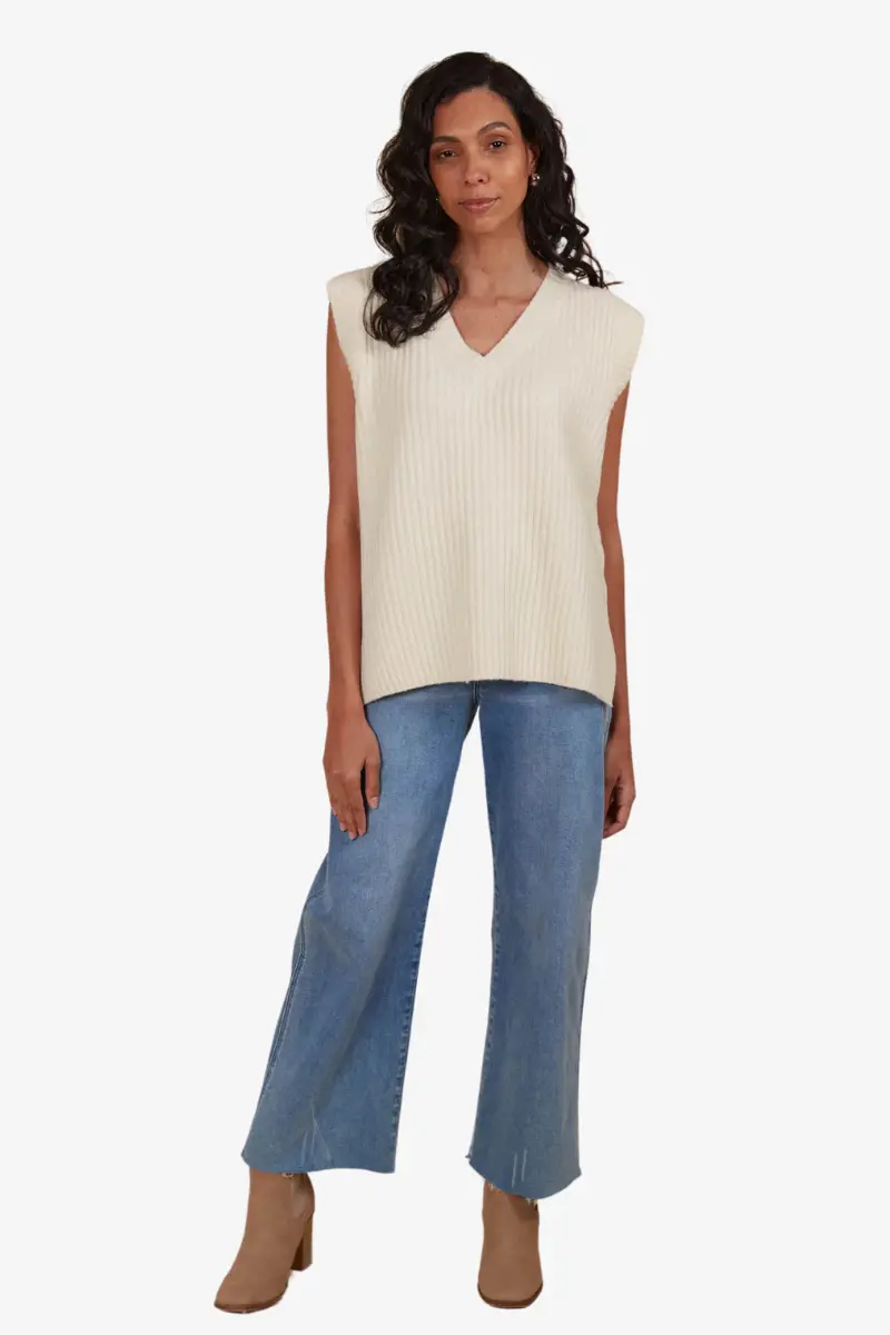 Isle Of Mine - Miru Knit Vest - Canvas 1