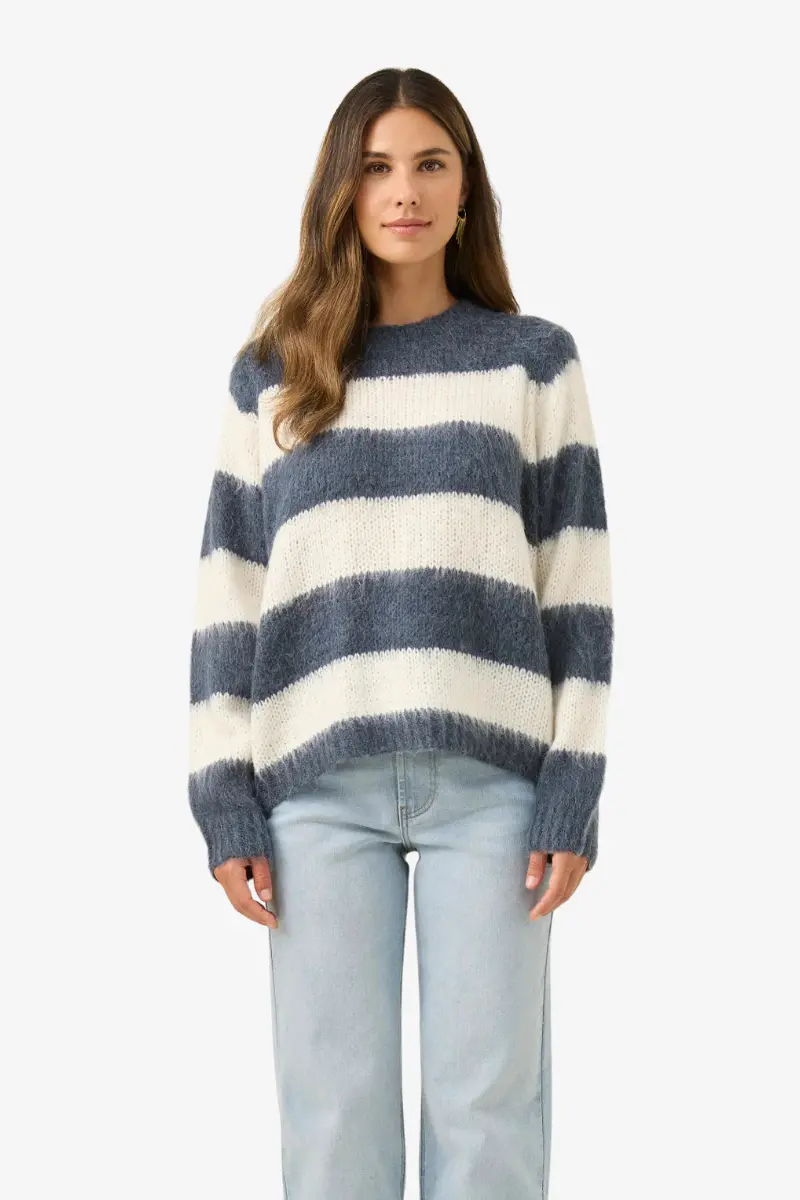 Isle Of Mine - Pallas Striped Jumper - Navy 1