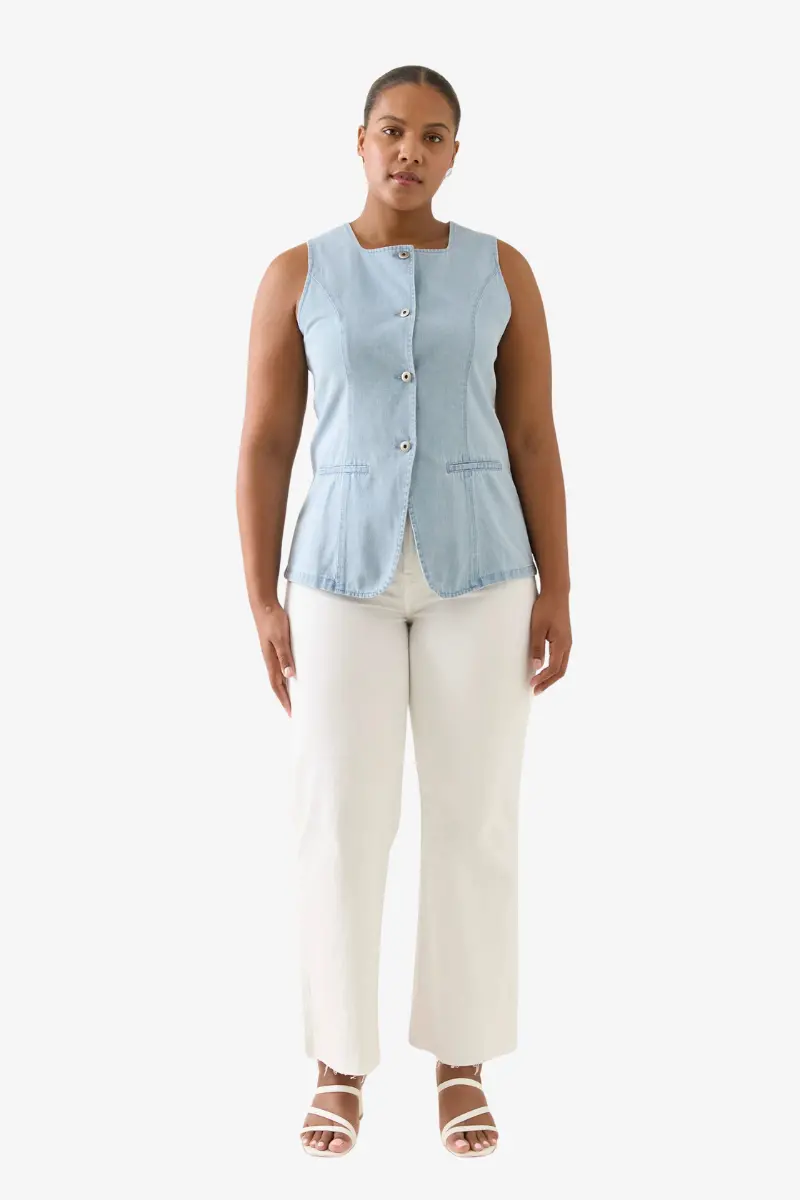 Isle Of Mine - Sofie Denim Vest - Sky 1