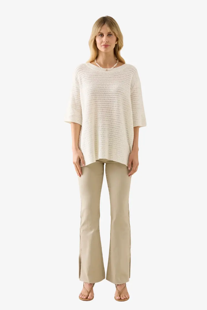 Isle Of Mine -  Sylvie Knit T Shirt - Lotus 1