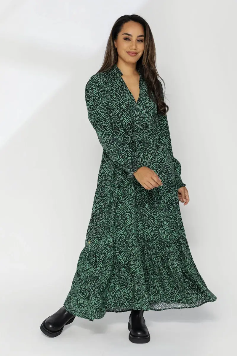 Stella + Gemma - Claudia Dress - Jade Zebra 1