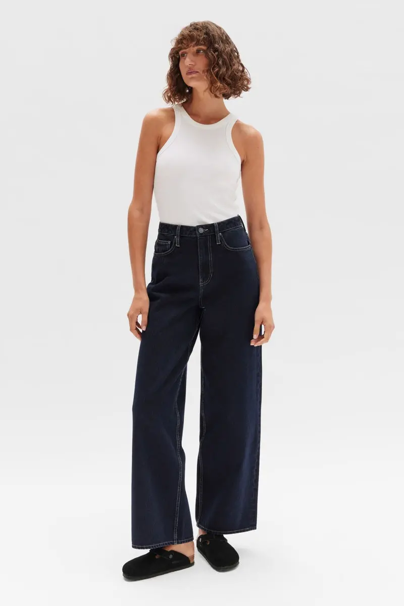 Assembly Label - Wide Leg Jean - Contrast Blue 1