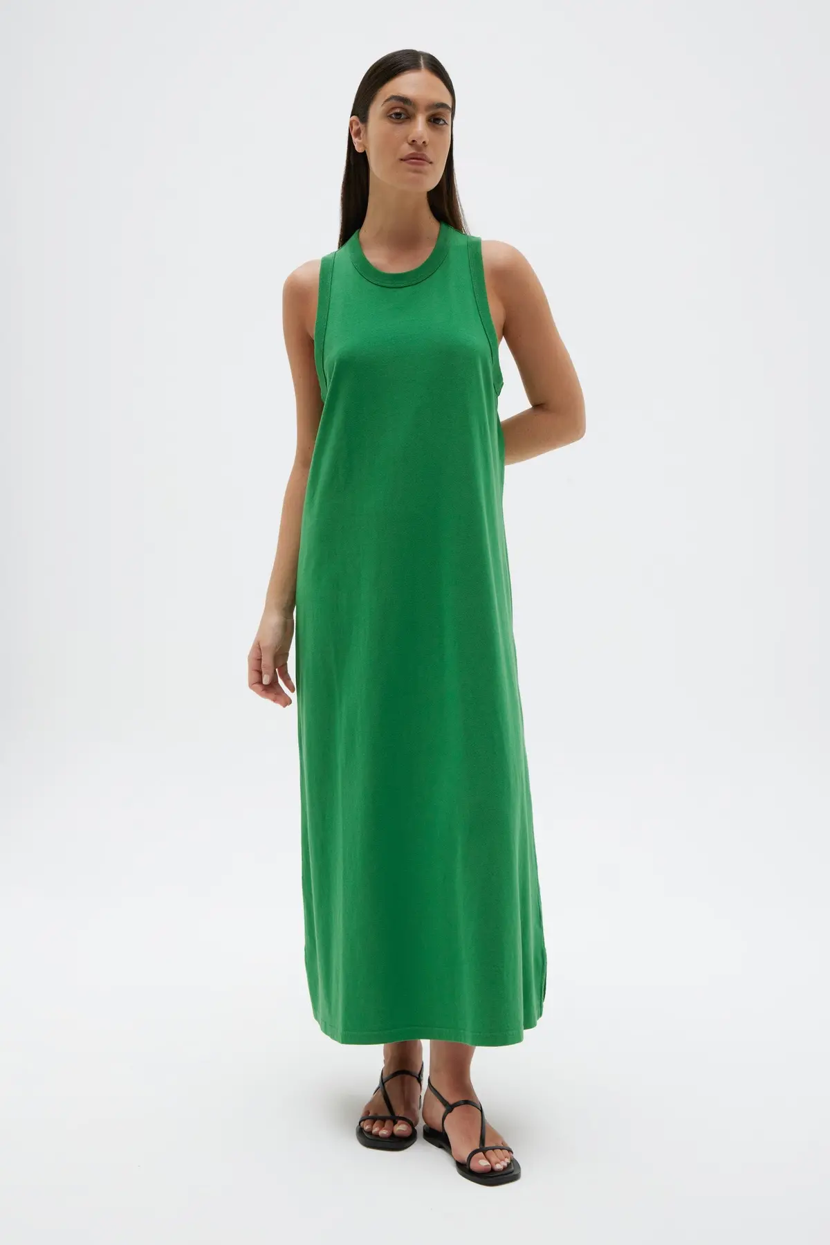 Assembly Label - Juni Organic Tank Dress - Bermuda Green 1