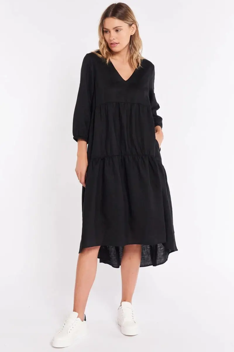 Sass - Kasia Midi Dress - Black 1